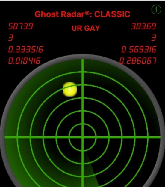 what do the colors mean on ghost radar